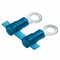 Panduit Ring Terminal, #6 Stud Size, 14 AWG, 600 V, Nylon Insulated, Blue, Crimp Termination Only, 3000 PK PNF14-6RN-3K - alternate 2